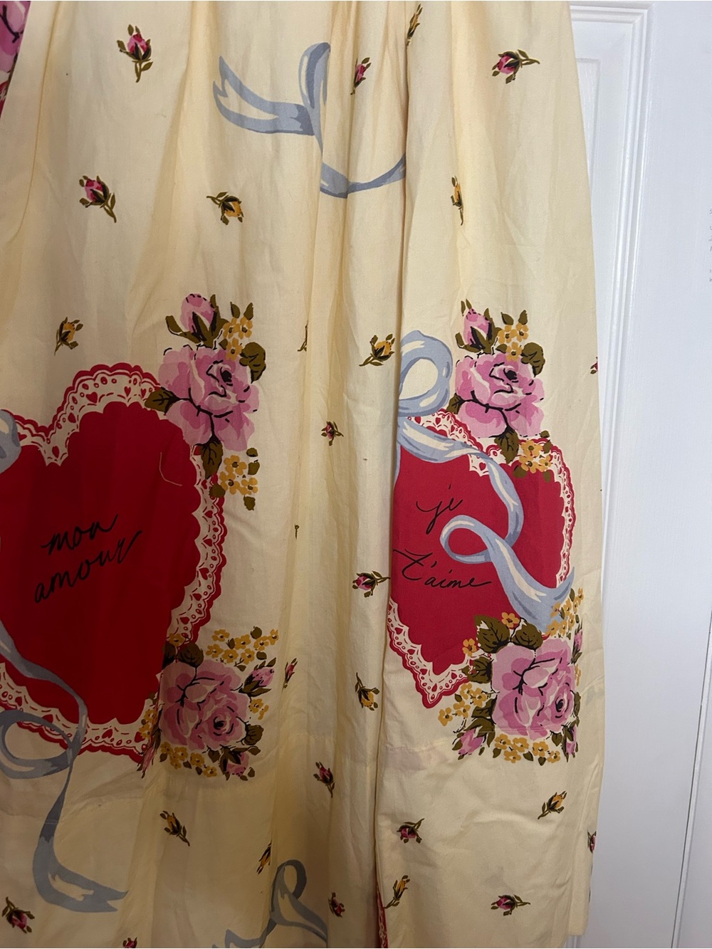 Anthropologie Maeve Jacie Poplin Printed Maxi Skirt Vintage Heart - Picture 15 of 16